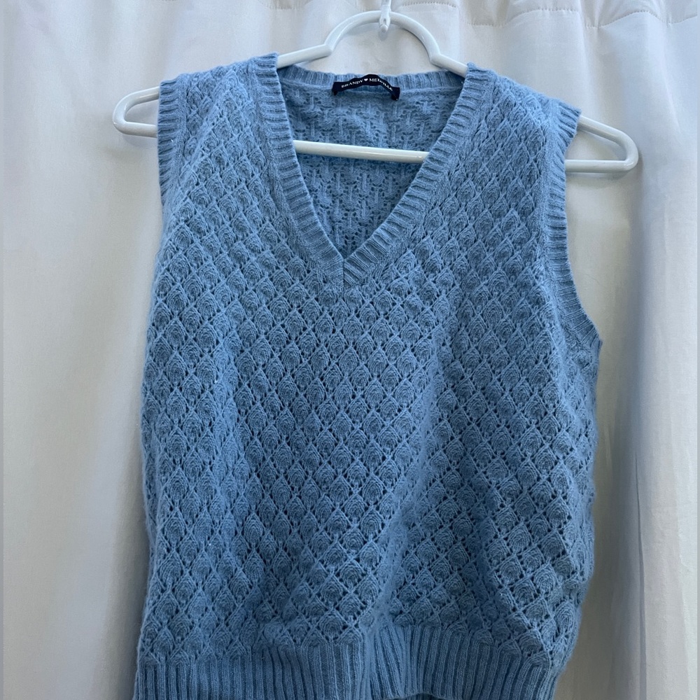brandy melville light blue sweater vest